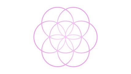 flower of life or sacred geometry animated background, spirituality and spa related to meditation