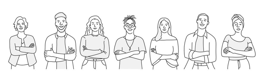 Diverse multiracial and multicultural group of people.