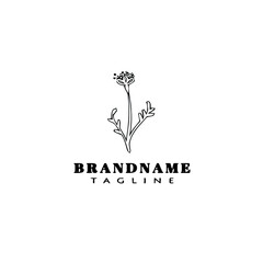 plants with leaves logo icon design cute vector illustration