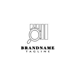 search code logo cartoon icon design template black isolated vector illustration