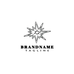 stardust logo cartoon icon design template black isolated vector illustration