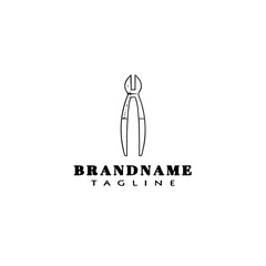 pliers logo cartoon icon design template vector