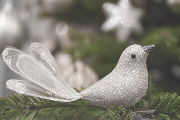 christmas dove ornament | christmas tree and decorations | modern winter interior design | winter...