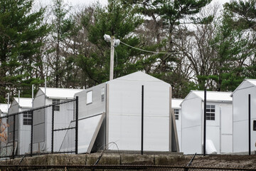 Temporary housing at hospital in Franklin Park