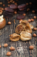 dried ripe and sweet yellow figs