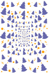 illustration background for New Year and Christmas cards herringbone and stars in the trendy color of the year 2022 Very Peri. With place for text.