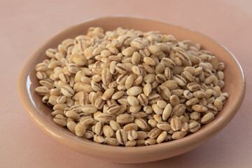 Uncooked Farro Grain in a Bowl