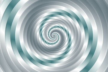 Abstract gray and green steel surface Spiral Or Swirl 3d style Fibonacci spiral background. Vector illustration.