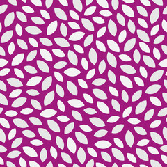 Purple seamless pattern with abstract leaves or flower petals.
