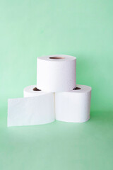 rolls of napkins and toilet paper 