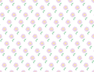 Floral pattern. Pretty flowers on white background. Printing with small wblue flowers. Ditsy print. Spring background. Cute floral pattern in the small flower. Floral chamomile background for textile