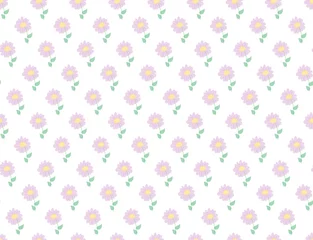 Papier Peint photo autocollant Petites fleurs Motif fleuri. Jolies fleurs sur fond blanc. Impression de petites fleurs bleues. Imprimé petites fleurs. Fond de printemps. Joli motif floral dans la petite fleur. Fond de camomille floral pour le textile