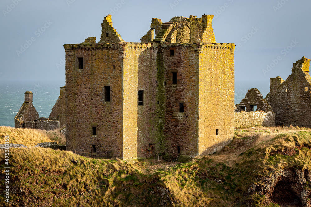 Sticker Dunnottar Castle in Scotland, the United Kingdom