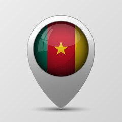 EPS10 Vector Patriotic background with Cameroon flag colors.