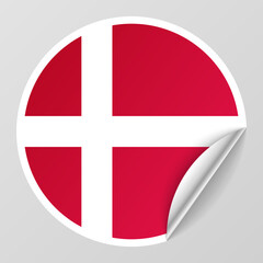 Fototapeta premium EPS10 Vector Patriotic background with Denmark flag colors.