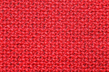texture of red jacquard fabric of large weave