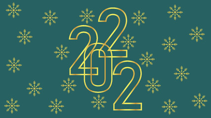 christmas card with a snow 2022 design