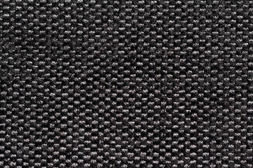 texture of black jacquard fabric of large weave