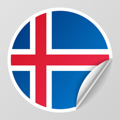Fototapeta premium EPS10 Vector Patriotic background with Iceland flag colors.