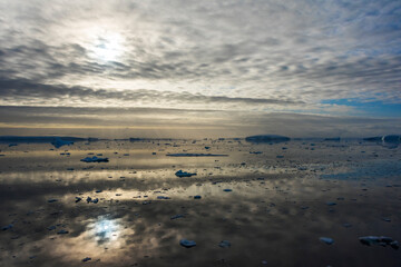 Floating ice on South Atlantic Ocean, Antarctica