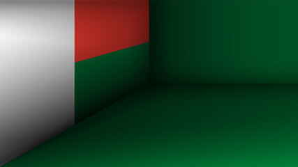 EPS10 Vector Patriotic background with Madagascar flag colors. An element of impact for the use you want to make of it.