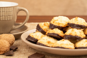 cup of coffee and cookies