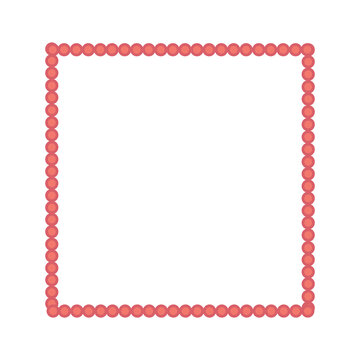 Red frame for document or photo decoration