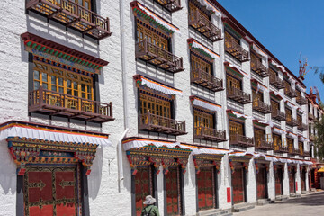 Tibetan building, Lhasa, Tibet, China