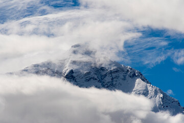 Fototapeta na wymiar Mount Everest (8848m) in the Himalayas, Mt. Everest National Nature Reserve, Shigatse Prefecture, Tibet, China