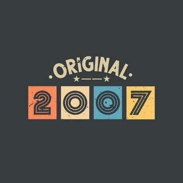 Original 2007. 2007 Vintage Retro Birthday