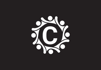 this is a creative C letter rounded icon design