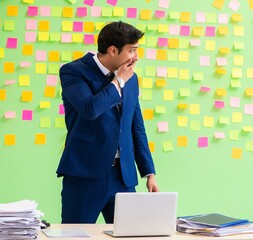 Businessman with many conflicting priorities