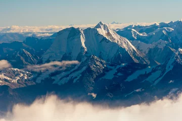 Deken met patroon Himalaya The Himalayas Range above clouds, Nepal