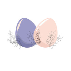 Easter eggs. Vector.Isolated on white background.
Easter Eggs