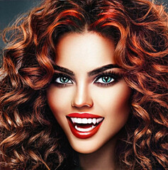 Portrait of a vampire girl.