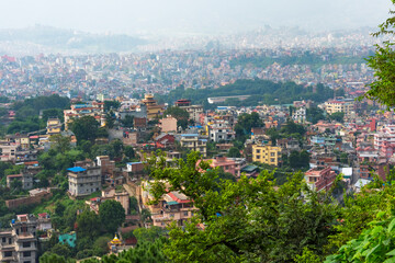 Fototapeta na wymiar Cityscape of Kathmandu in Kathmandu Valley, Nepal