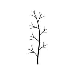 Natural plant. Abstract doodle flower.