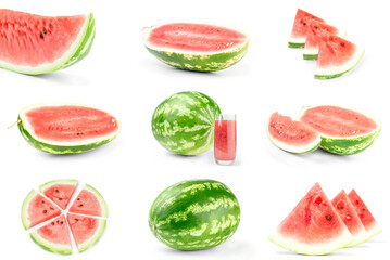 Collage of Watermelon on a background