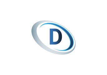 this is a creative D letter rounded icon design