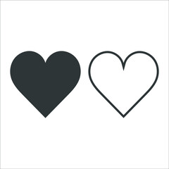 heart icon, vector love logo, pictogram isolated on white, pixel perfect illustration