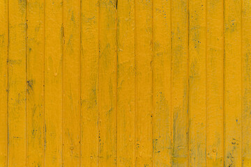 abstract background of an old wooden surface painted yellow close up