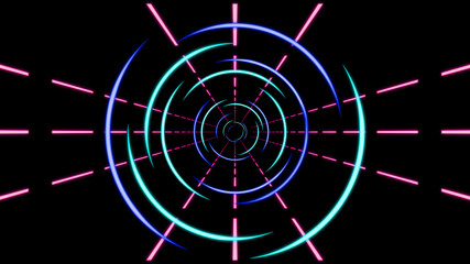 Neon Tunnel Intro Titles