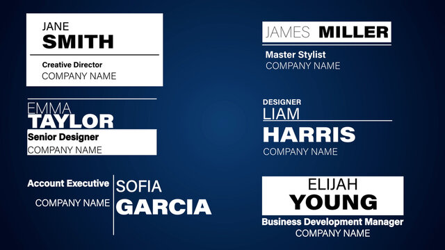 Minimal Business Card Title Overlay