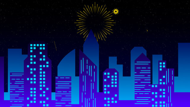 New Years Bright Skyline Titles
