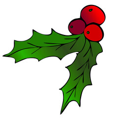 Merry Christmas universal template. Greeting Card and invitation decorated with holly. Vector illustration. 