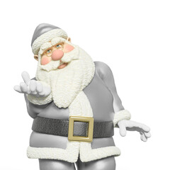 santa claus is saying come here in white background