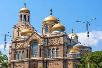 Varna, Bulgaria. The Dormition of the Theotokos Cathedral, largest and most famous Bulgarian Orthodox cathedral in Varna.