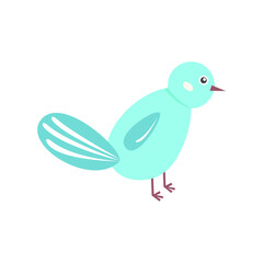 Vector blue bird illustration
