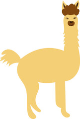 Vector illustration of llama. Cute native wildlife animal. Great for nursery, kids, children, baby decor.