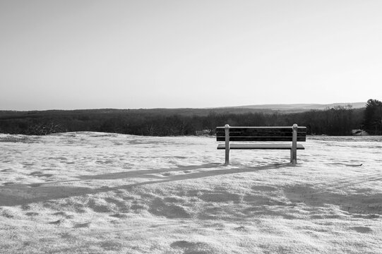 bench in the snow © Elizabeth C. Waters
